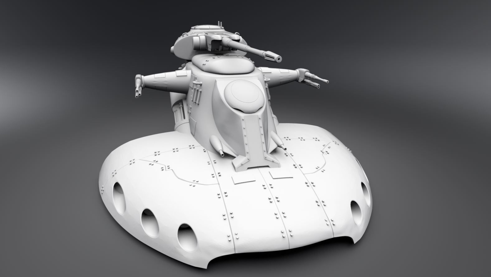 AAT Battle Tank Scale model 3D print model_4