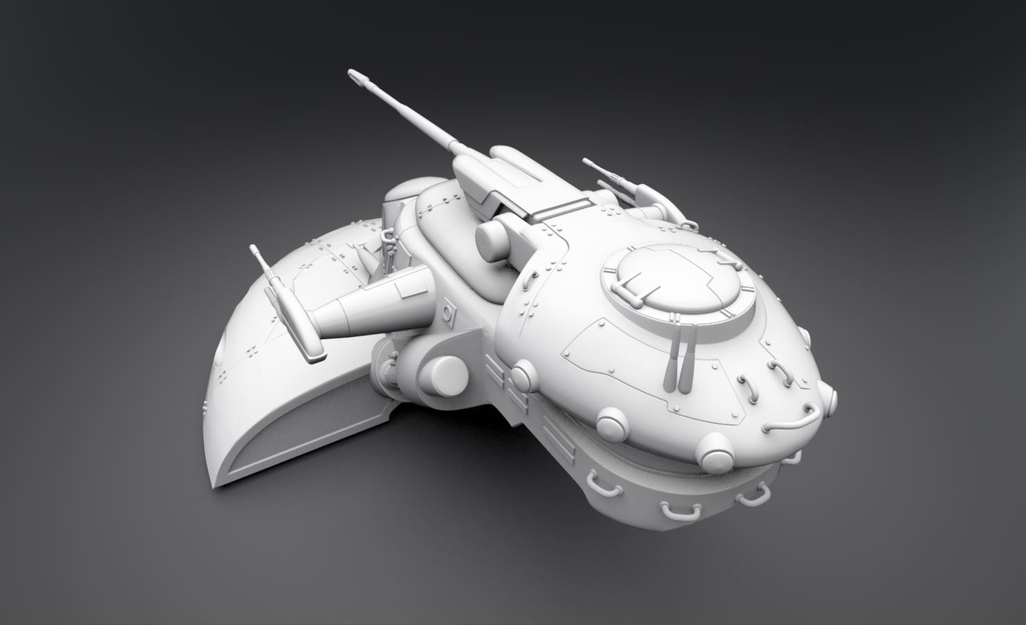 AAT Battle Tank Scale model 3D print model_2