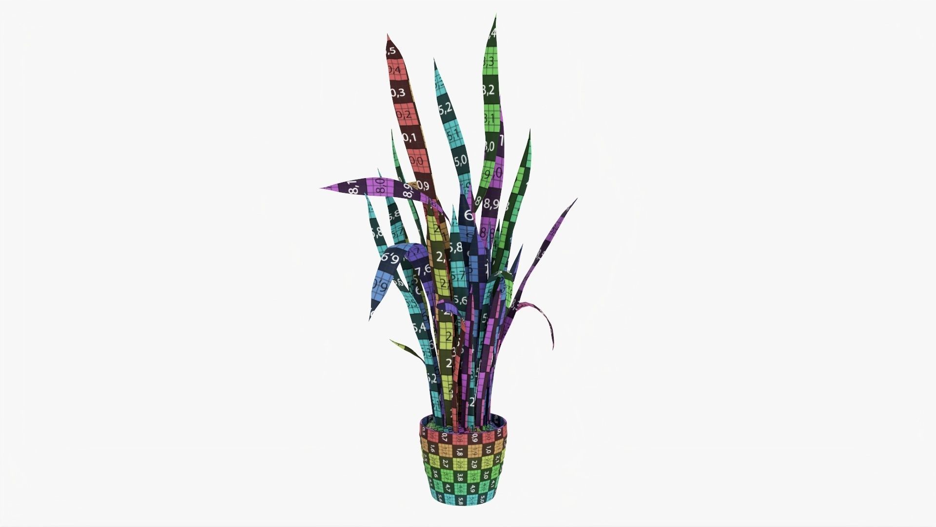 Snake plant Dracaena trifasciata 02 3D model_8