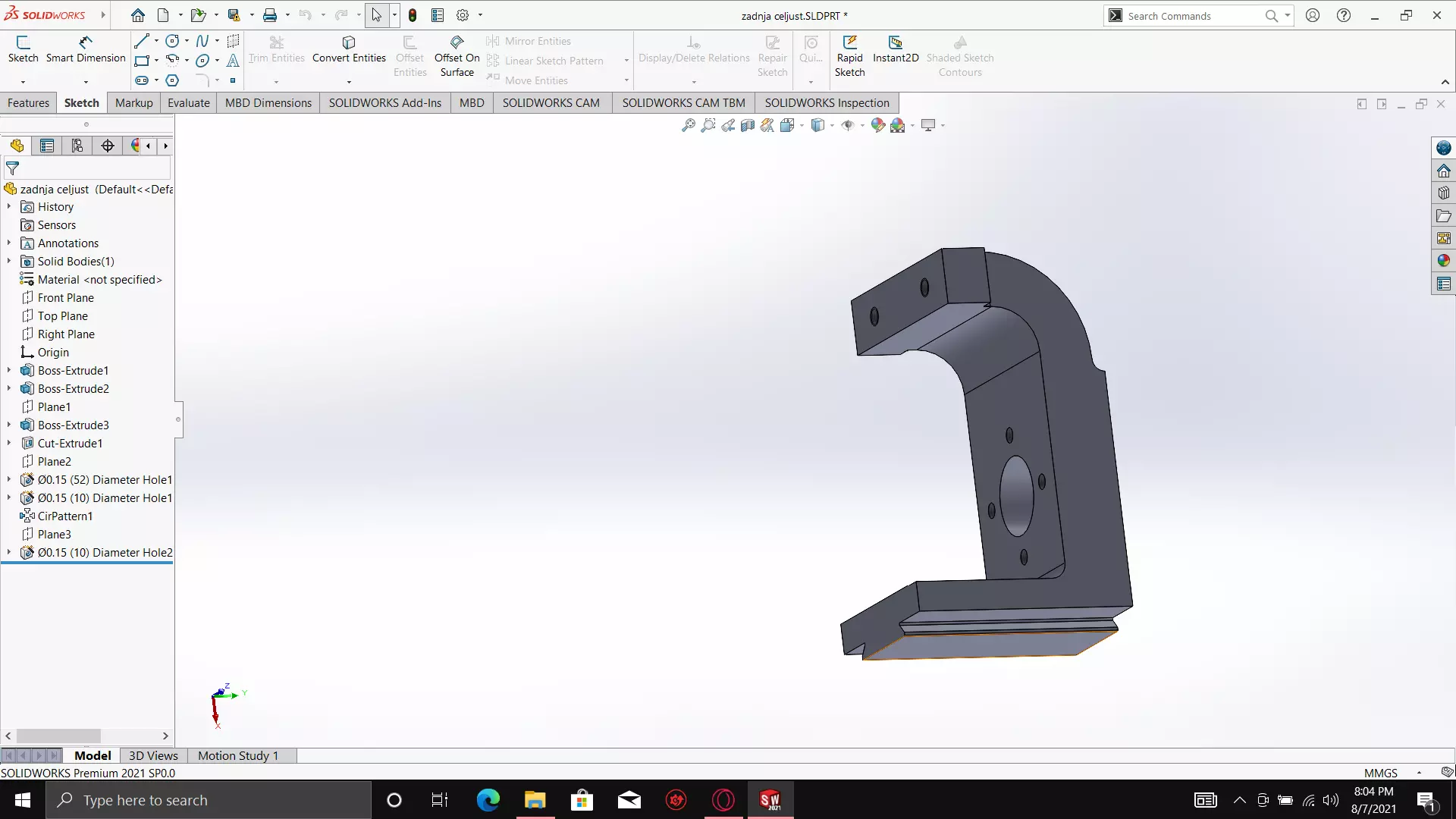 Machine clamp part 1 3D print model_0