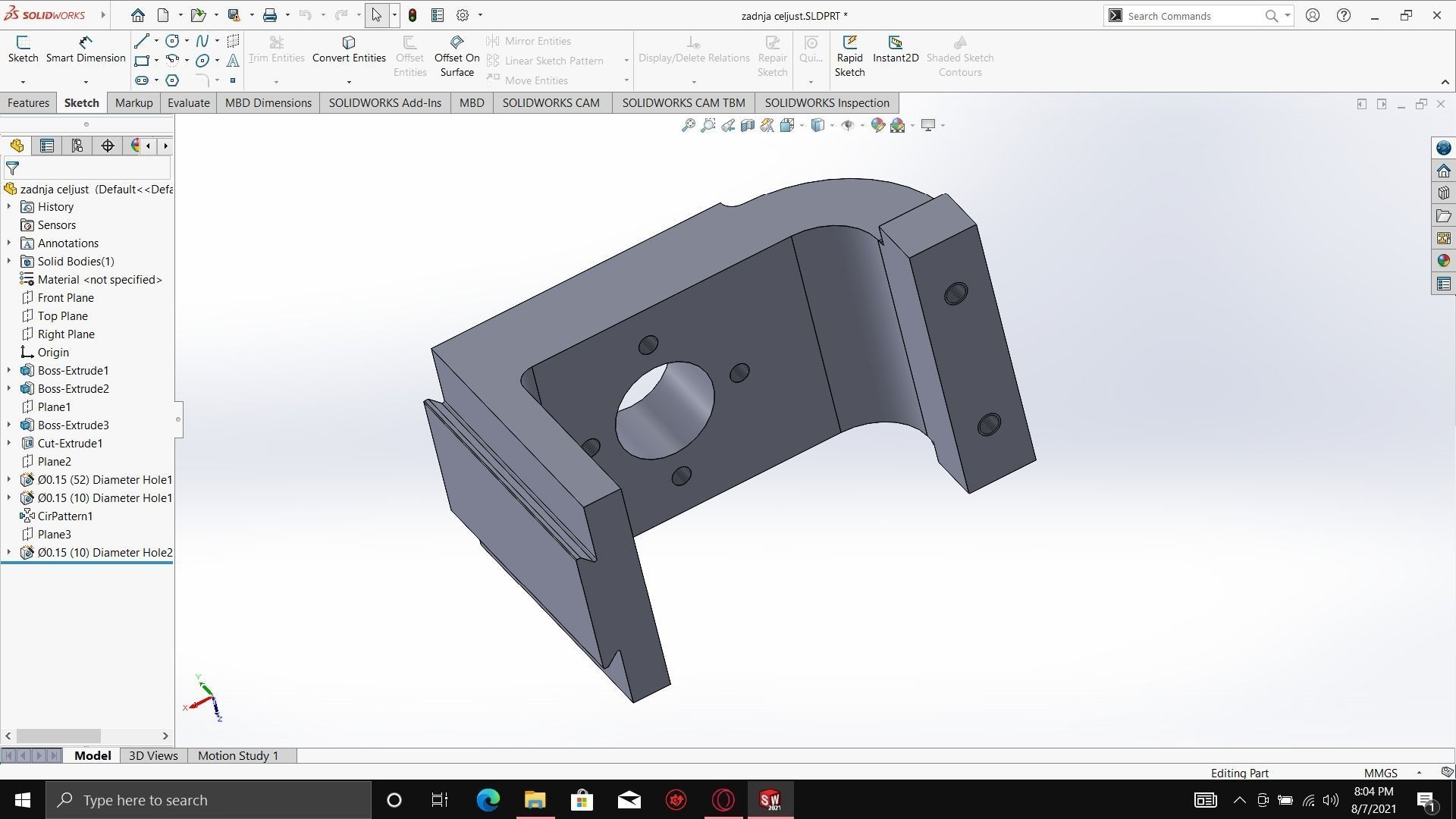 Machine clamp part 1 3D print model_2