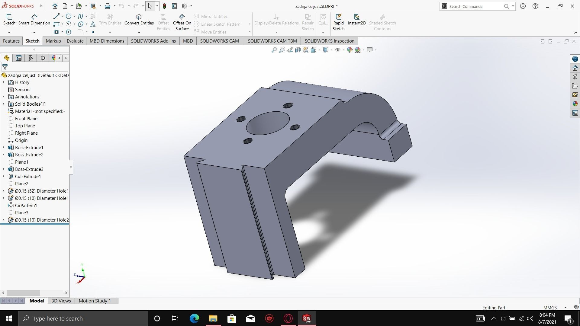 Machine clamp part 1 3D print model_1
