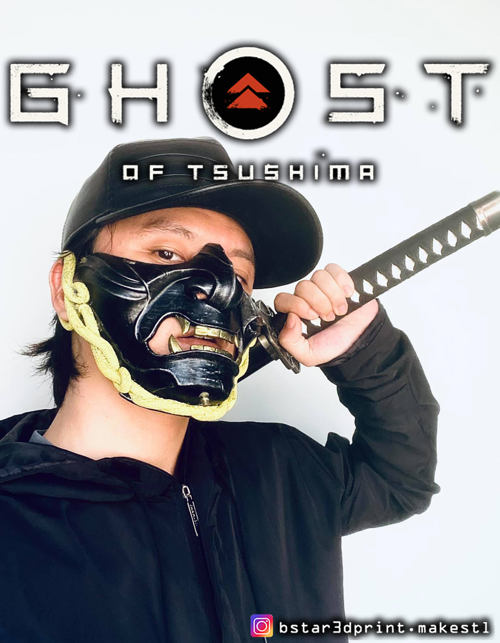 Ghost Of Tsushima - The Ghost Mask - Halloween Cosplay 3D print model_2