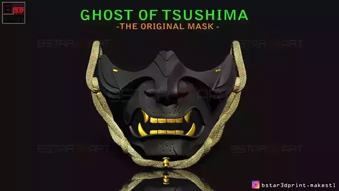 Ghost Of Tsushima - The Ghost Mask  - Halloween Cosplay  3D print model