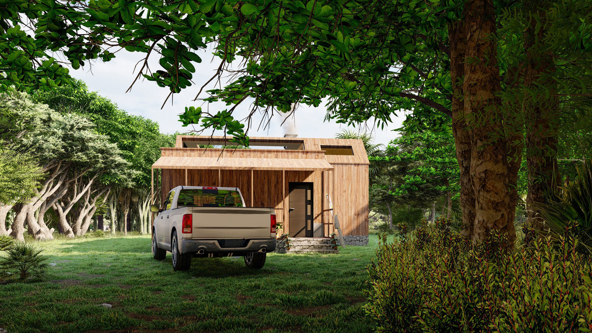 Little Forest House  Low-poly 3D model_2