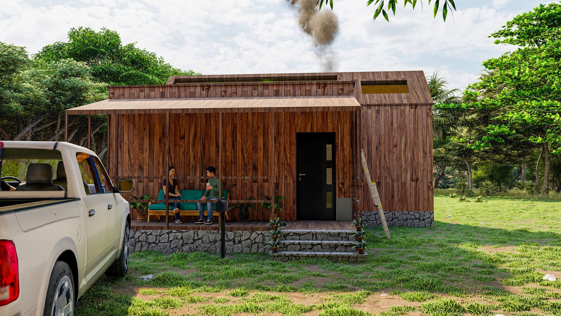 Little Forest House  Low-poly 3D model_3