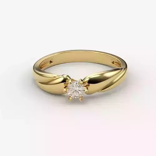 Solitaire women ring  CAD 3dm stl