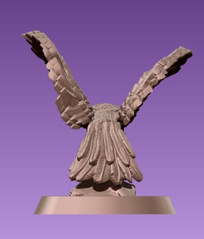 Owl miniature 3D print model_6