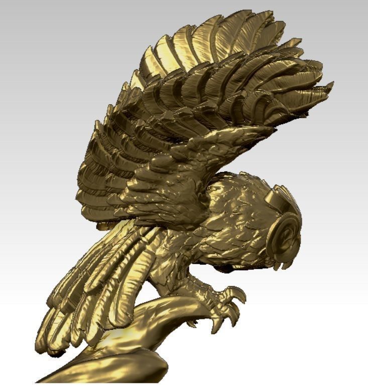 Owl miniature 3D print model_3