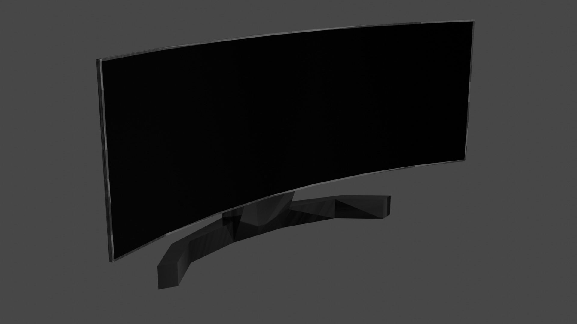 42 inch curved monitor Low-poly 3D model_4