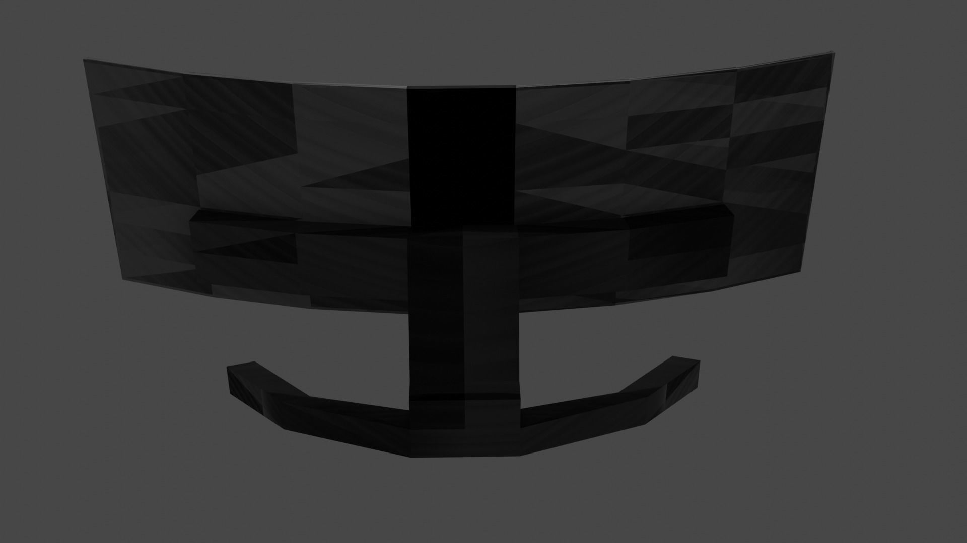 42 inch curved monitor Low-poly 3D model_3