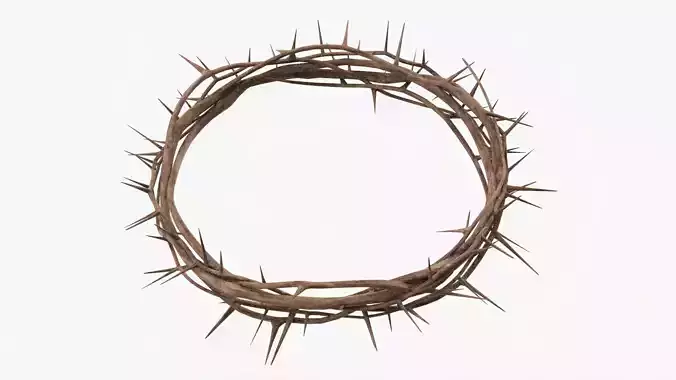 Wooden crown of thorns 3D model