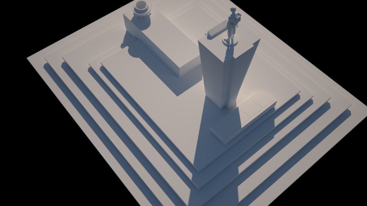 GHANA INDEPENDENCE SQUARE COMPLETE Low-poly 3D model_5