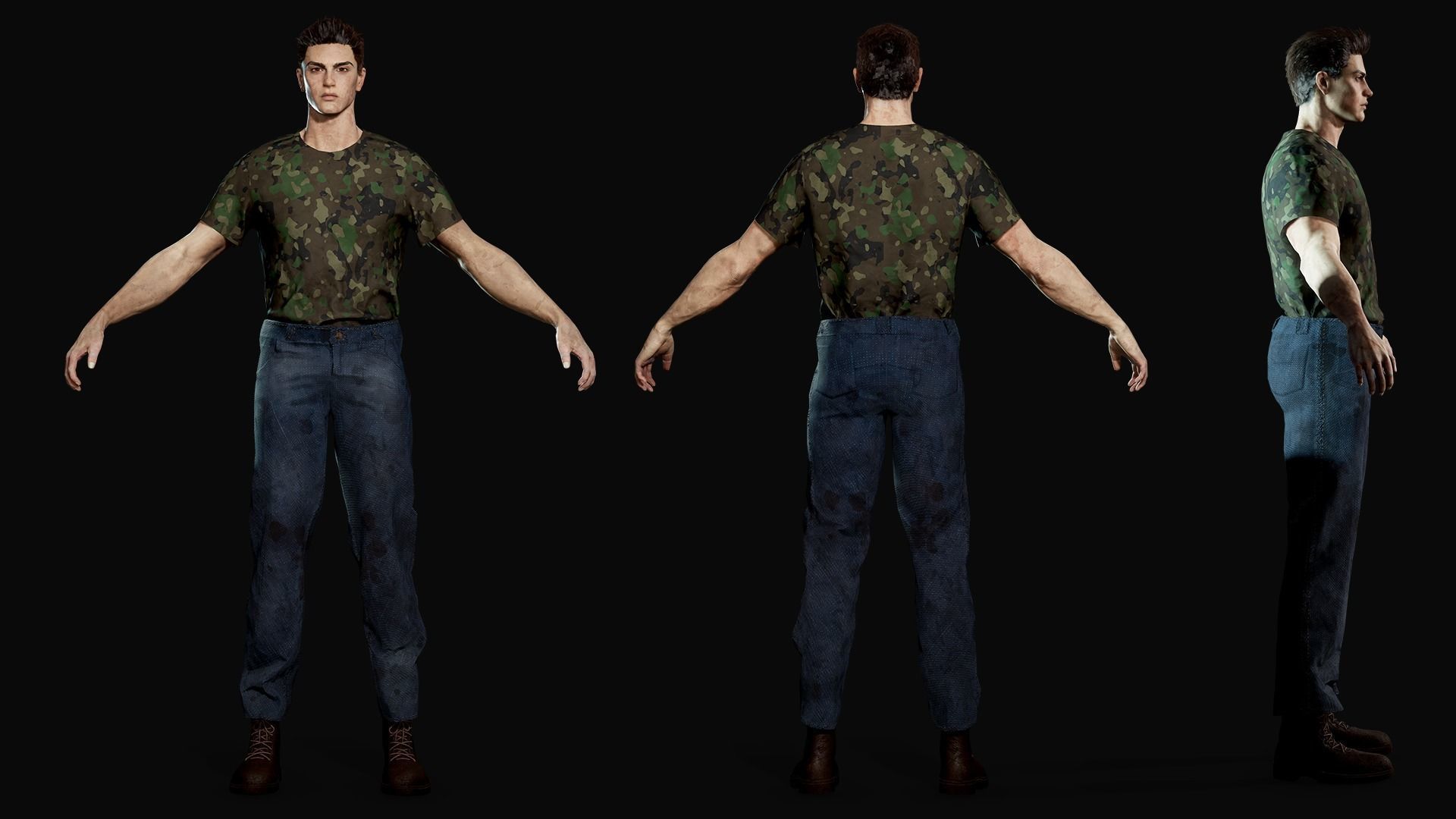 Survival Man - Game Ready Low-poly 3D model_20