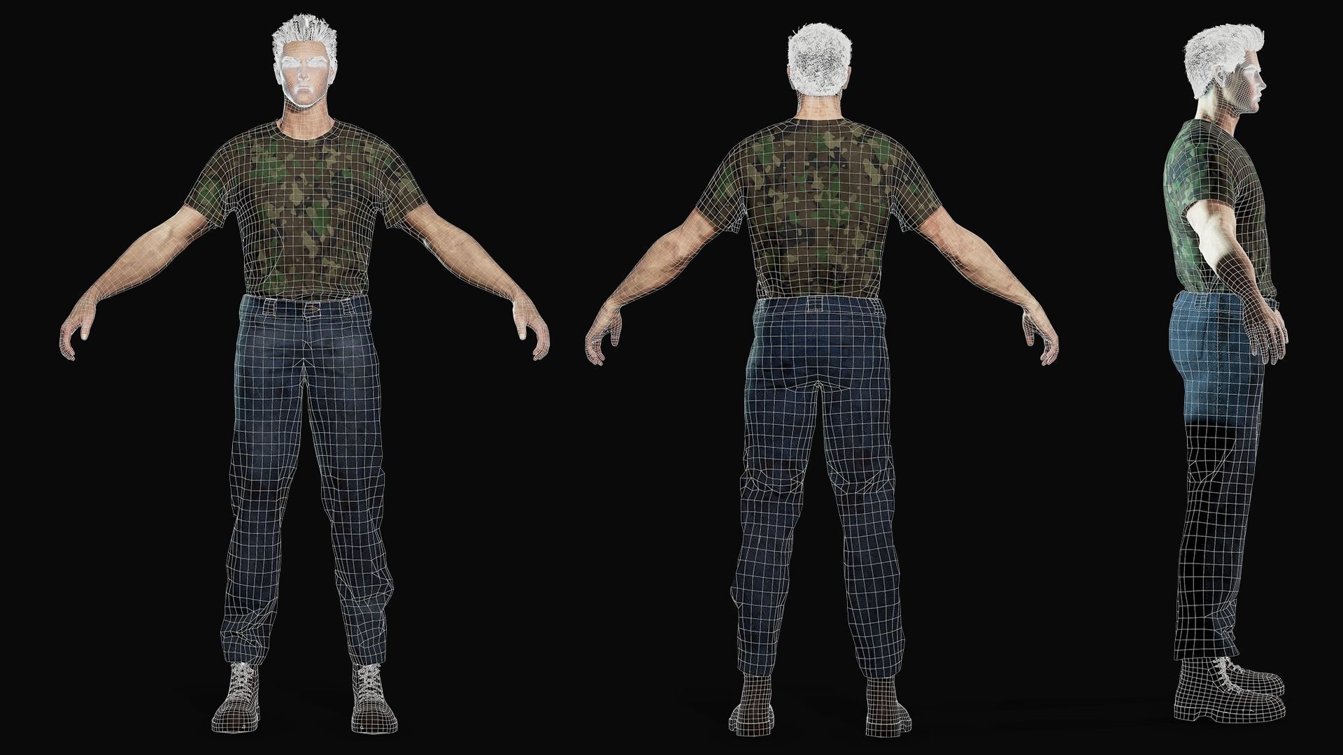 Survival Man - Game Ready Low-poly 3D model_21