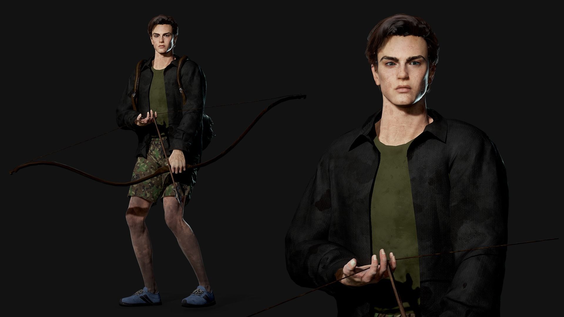 Survival Man - Game Ready Low-poly 3D model_5