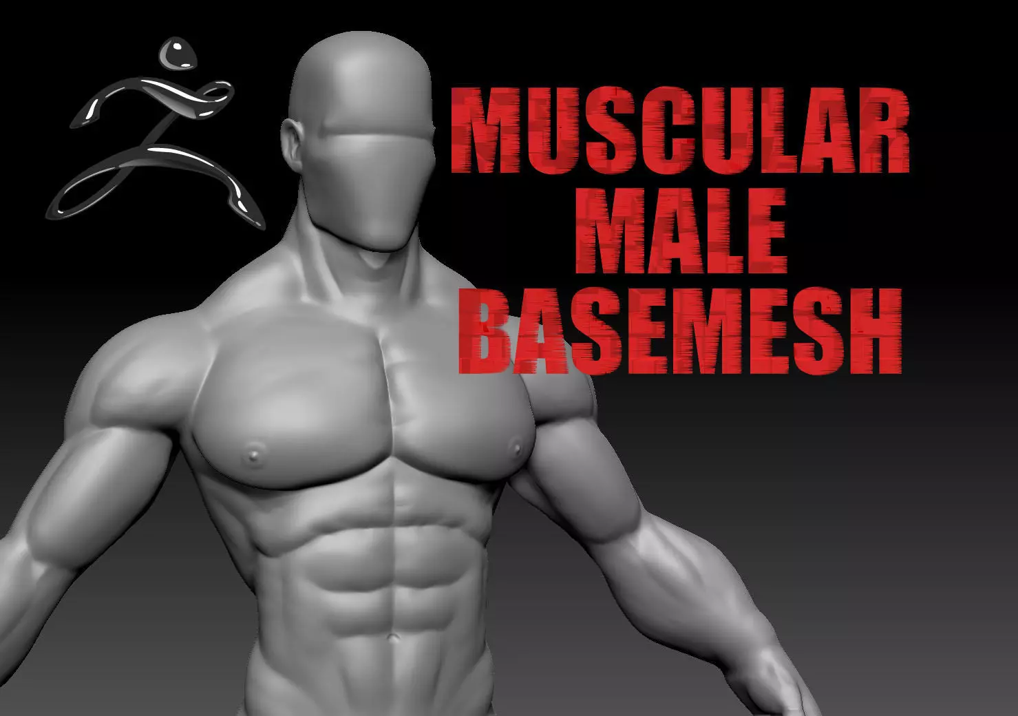 Muscular male basemesh 3D model