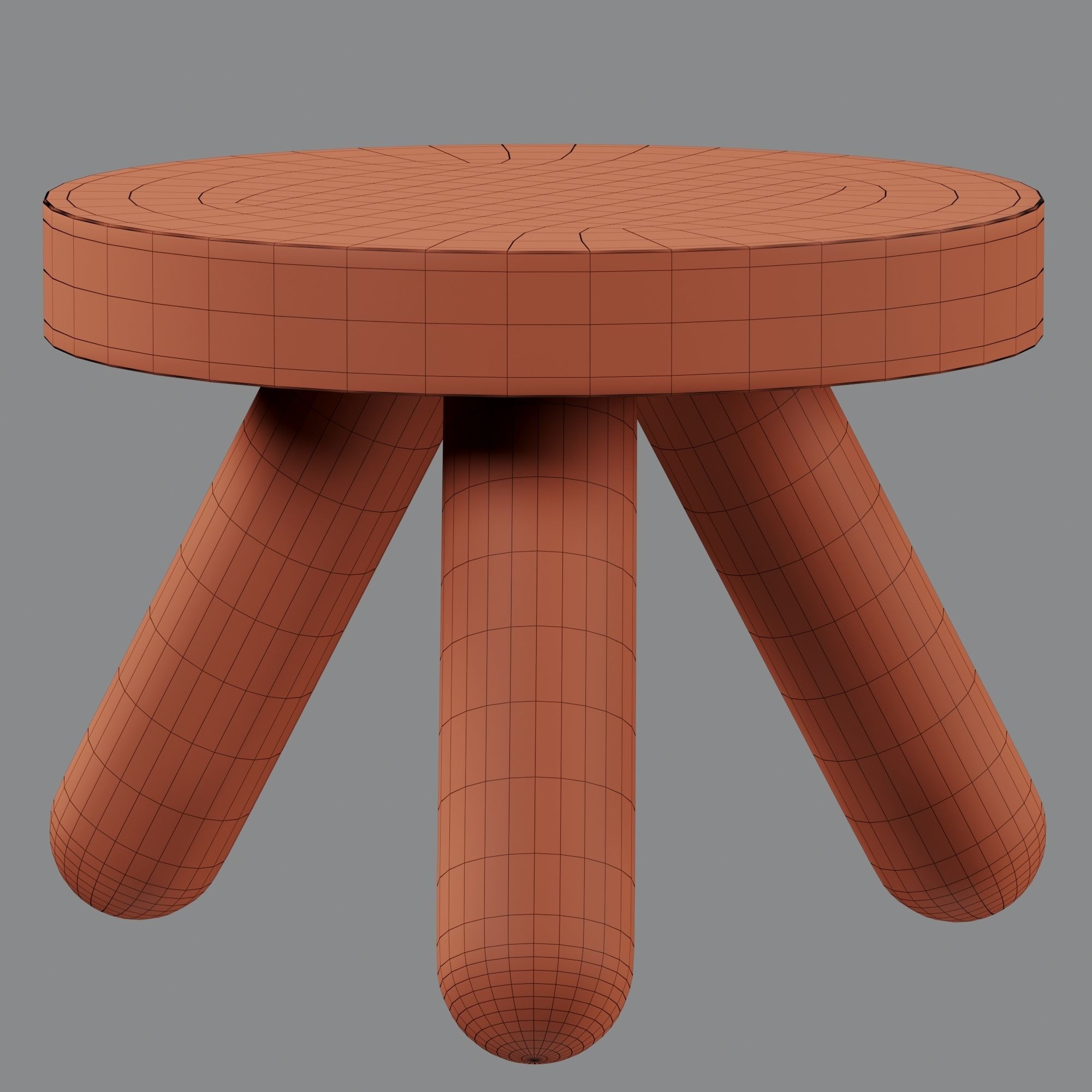 Jaxx Side Red Marble Table By CB2 Low-poly 3D model_1