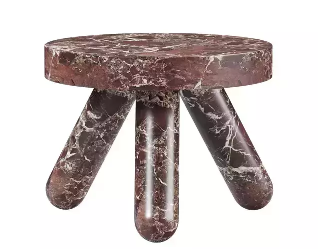 Jaxx Side Red Marble Table By CB2