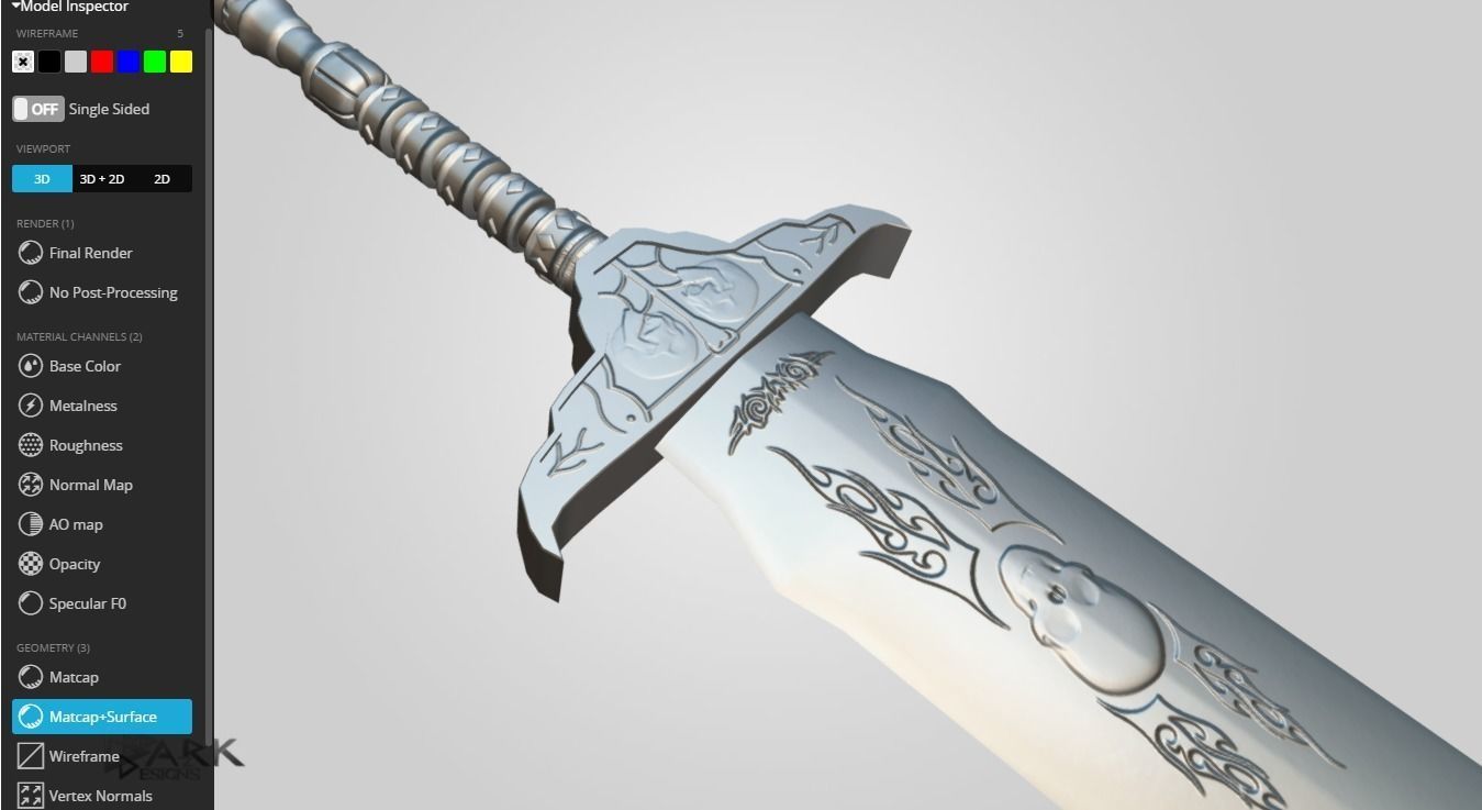 Sword of Life Stealing  Low-poly 3D model_5