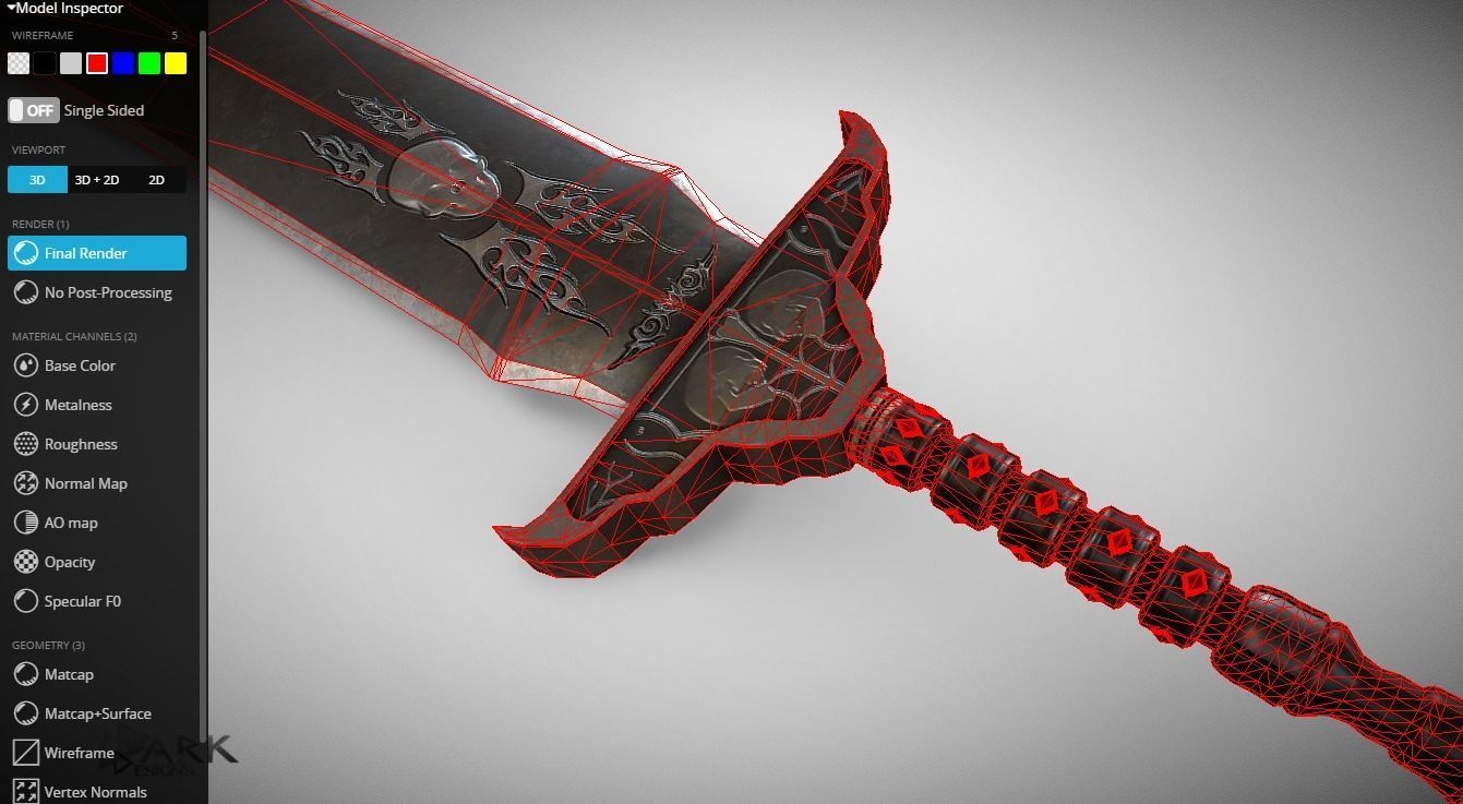 Sword of Life Stealing  Low-poly 3D model_3