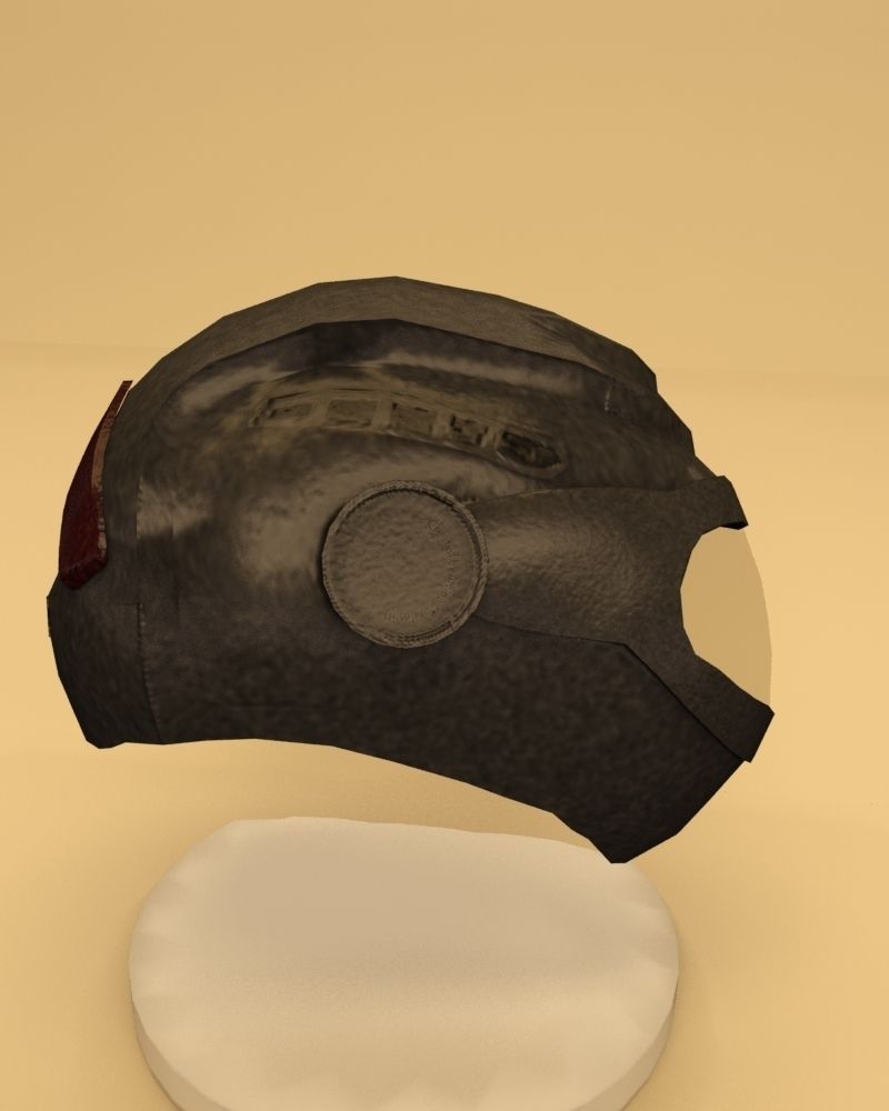 Motor Cycle Helmet Low-poly 3D model_4