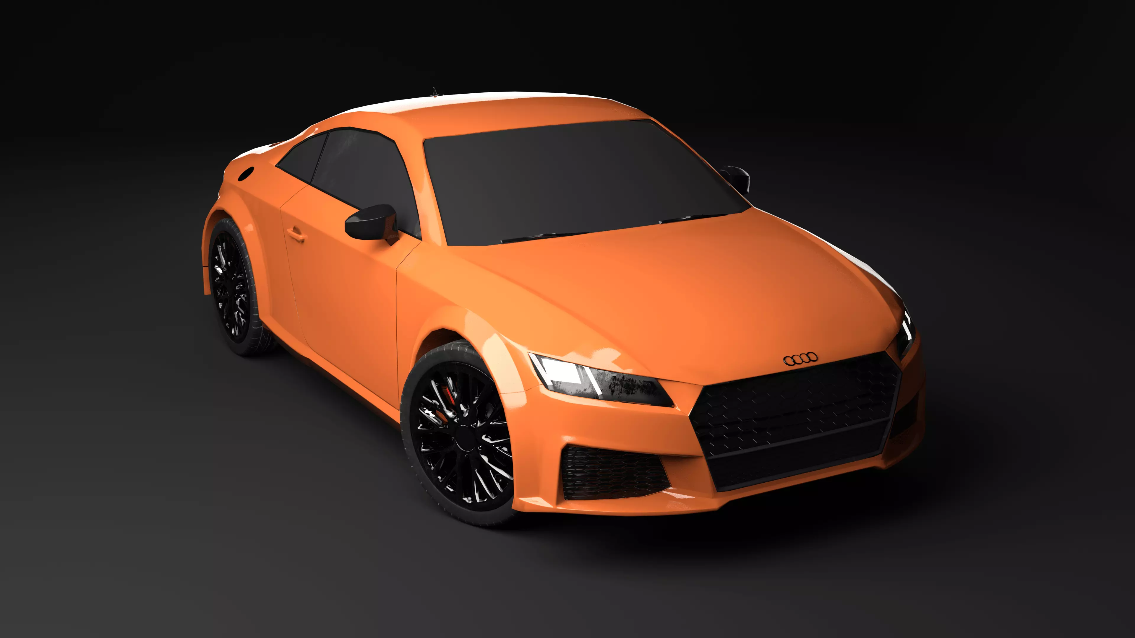 Audi TT RS game-ready model Free low-poly 3D model_0