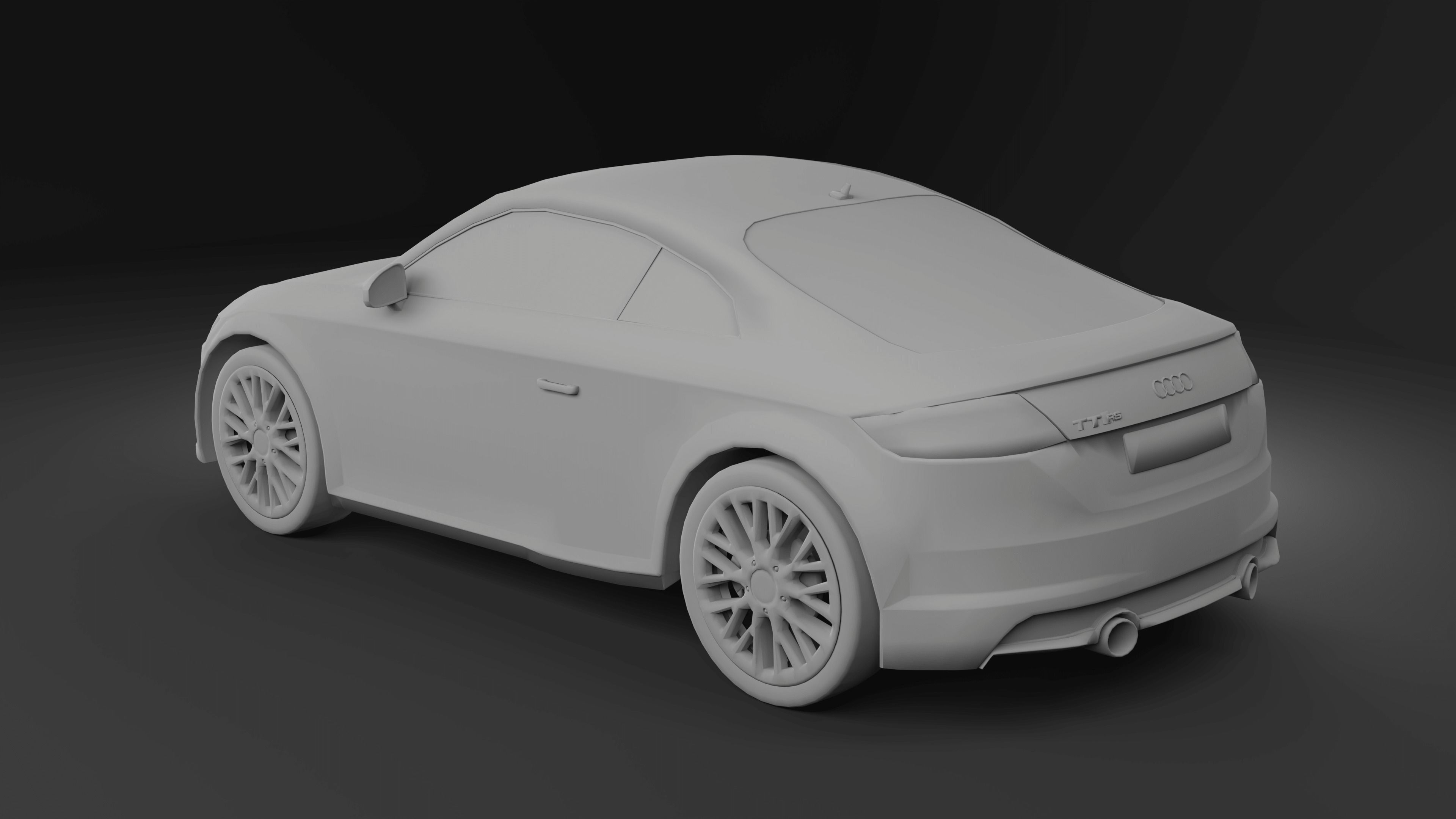 Audi TT RS game-ready model Free low-poly 3D model_5