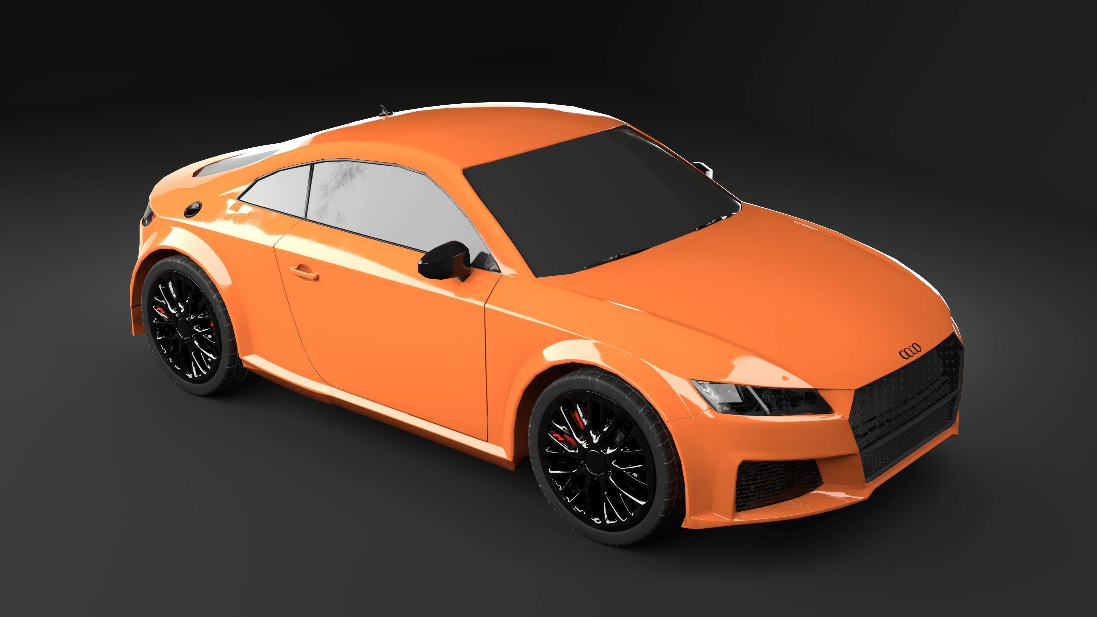 Audi TT RS game-ready model Free low-poly 3D model_2