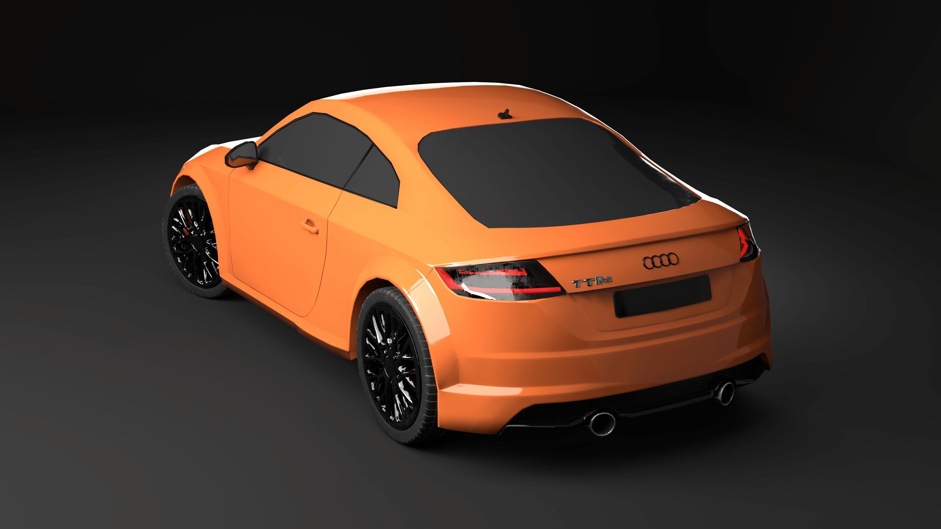 Audi TT RS game-ready model Free low-poly 3D model_1