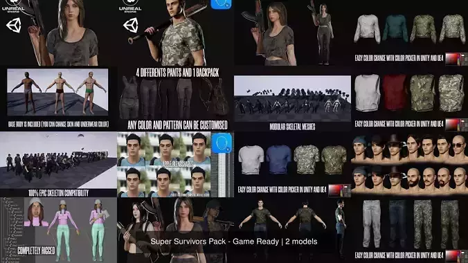 Super Survivors Pack - Game Ready