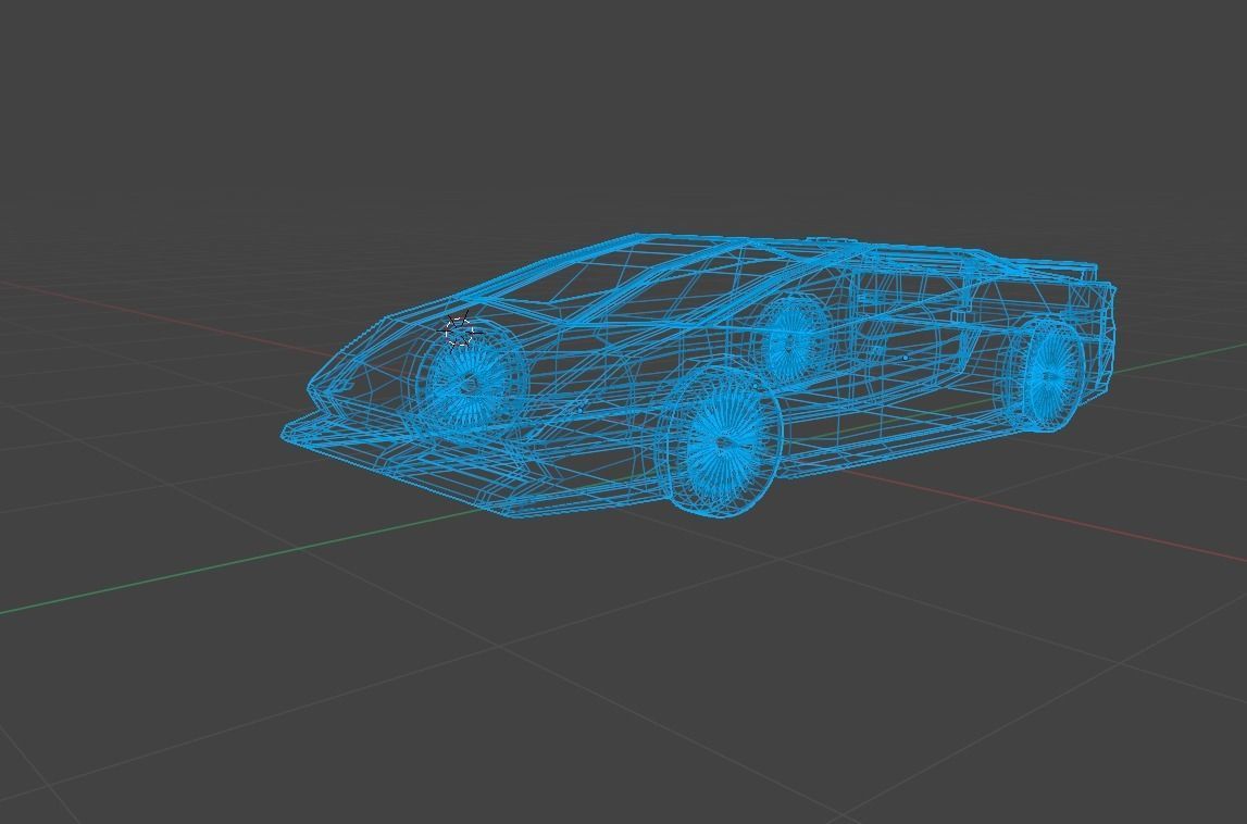 Simple Game Car Free low-poly 3D model_2