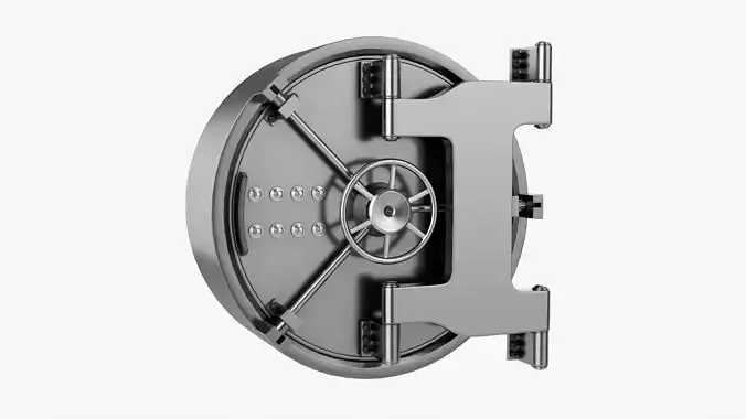 Bank vault door 3D model