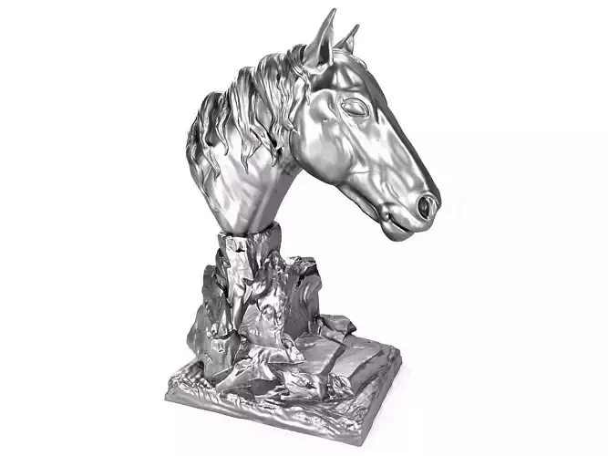 Horse Head  3D print model 02