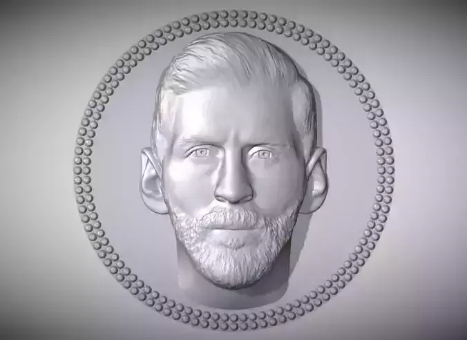 Lionel Messi medallion pendant 3D printing ready stl obj 3D print model