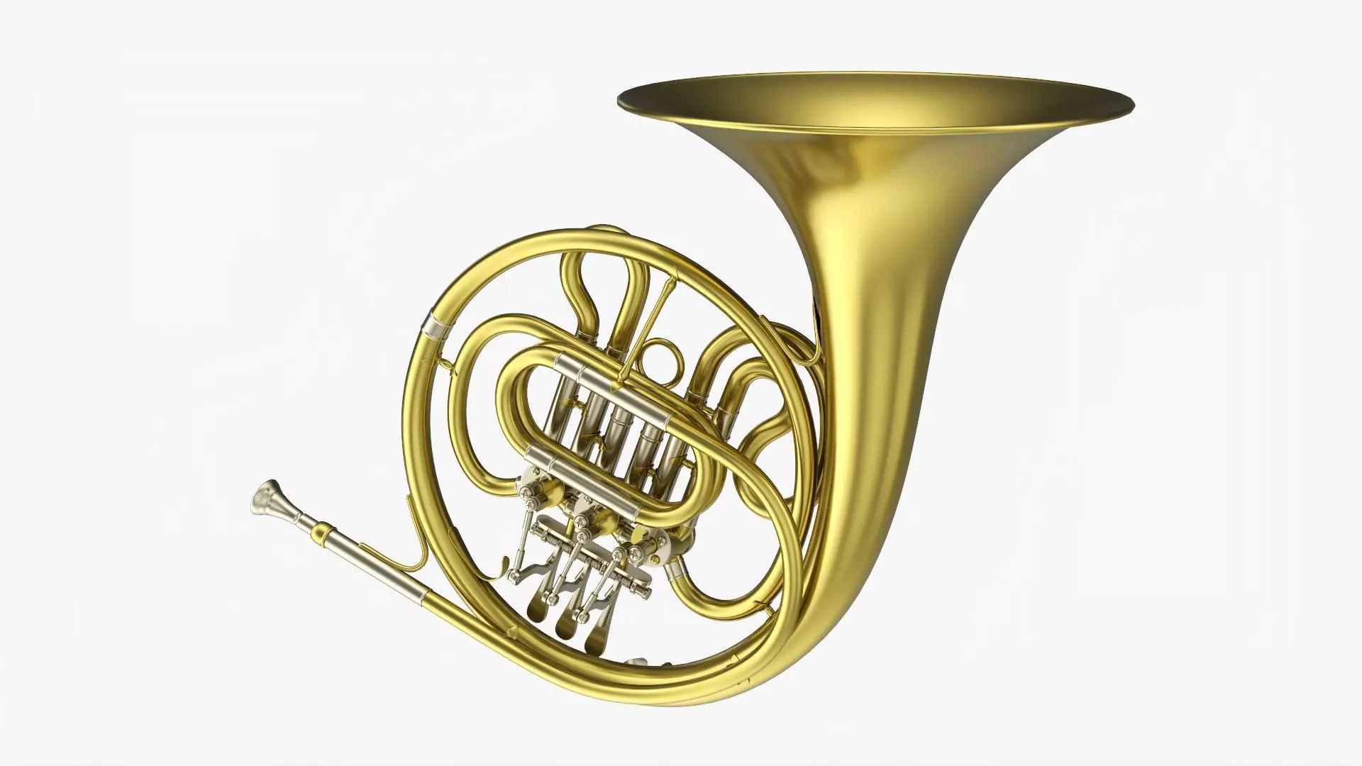 Brass bell french horn 3D model