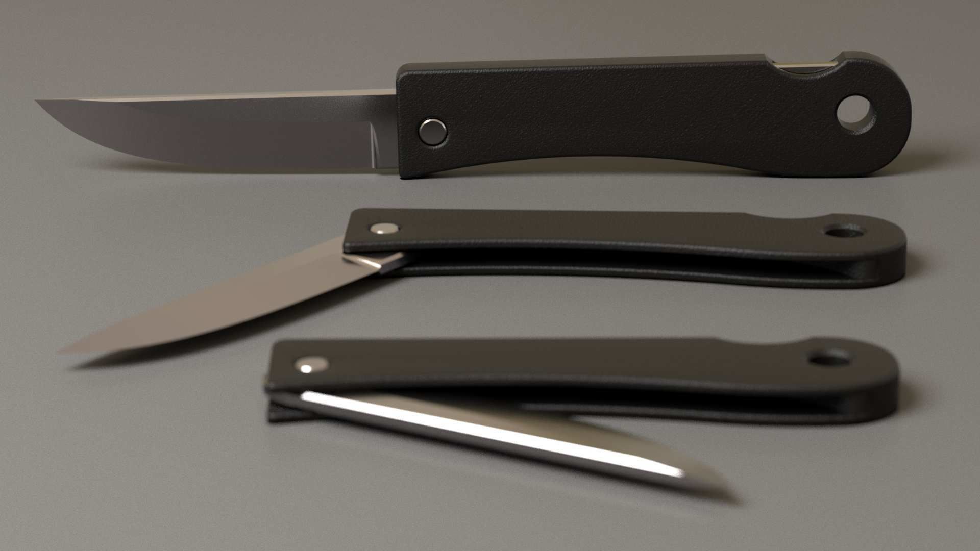 penknife pocket knife 3D model_1