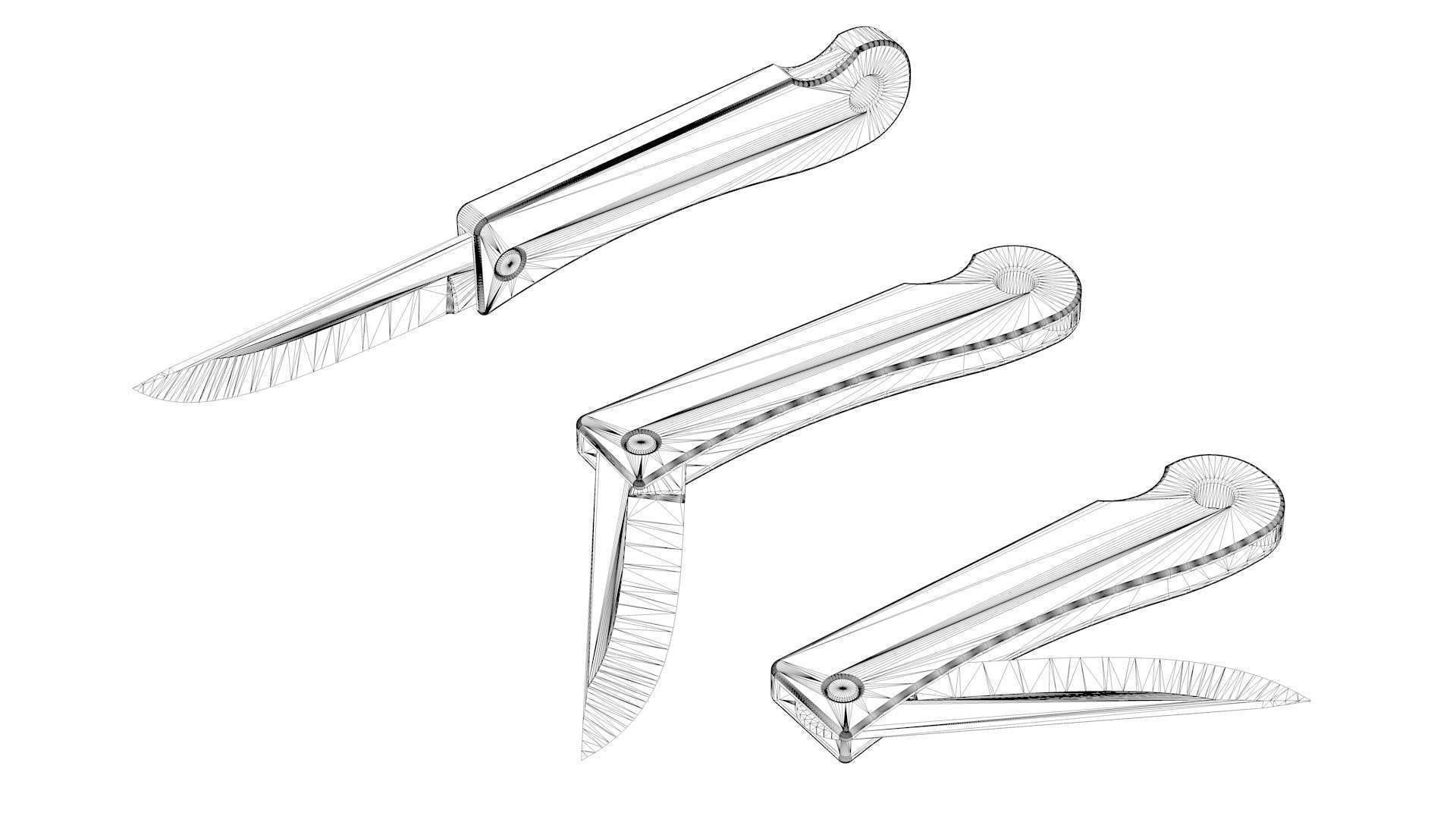 penknife pocket knife 3D model_16