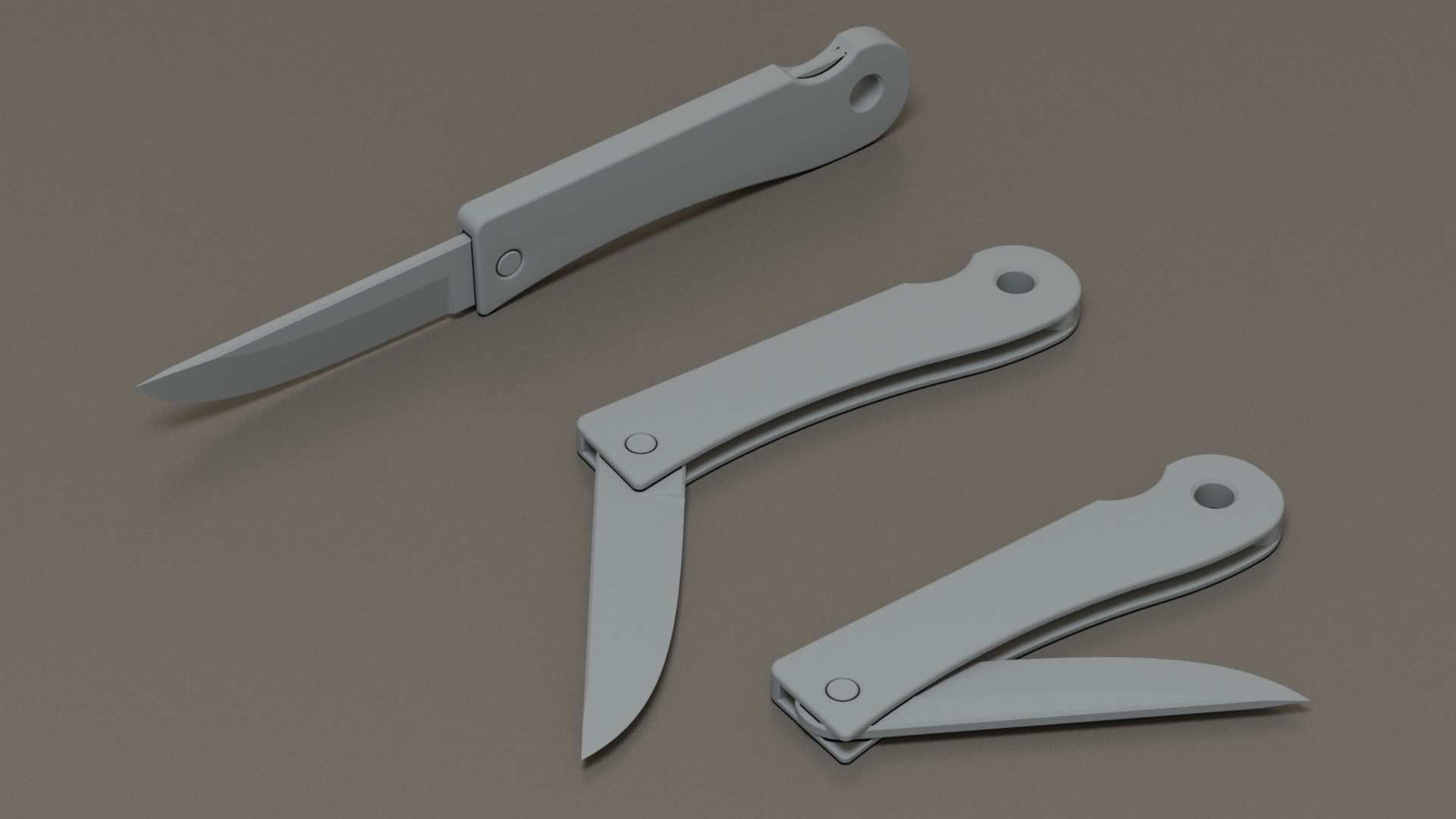 penknife pocket knife 3D model_9