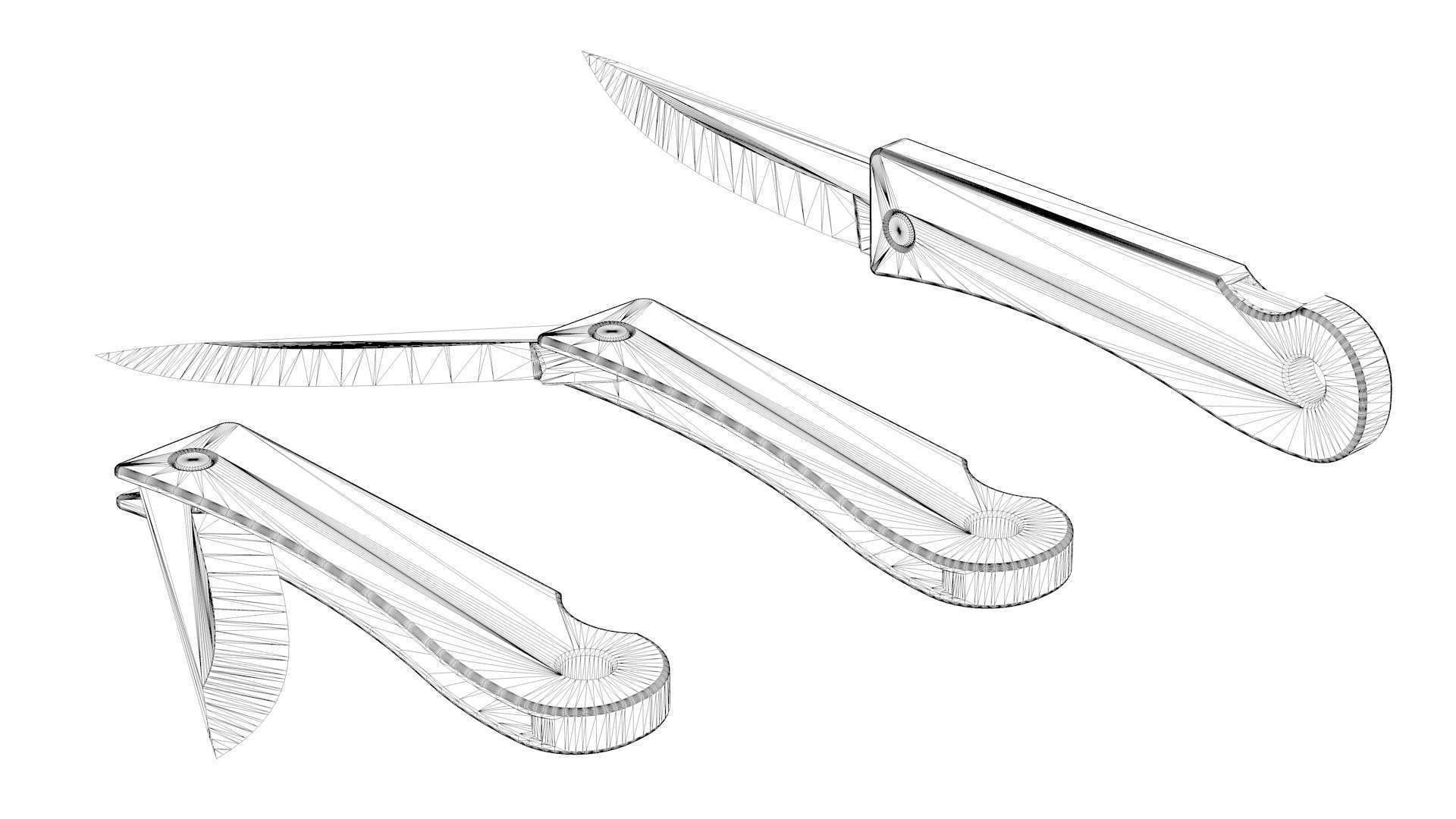 penknife pocket knife 3D model_17