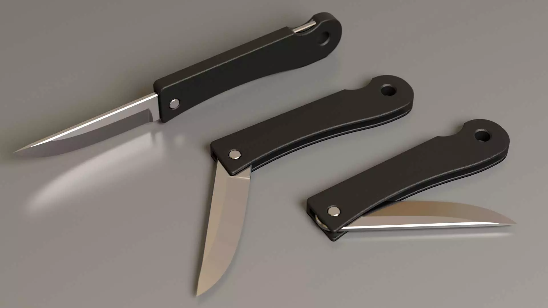 penknife pocket knife 3D model_0