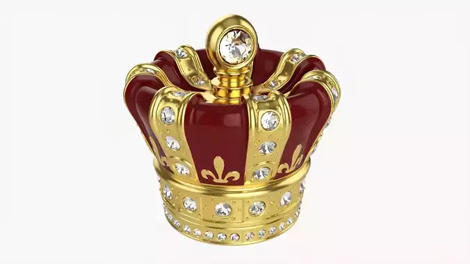 Royal gold crown with diamonds 3D model