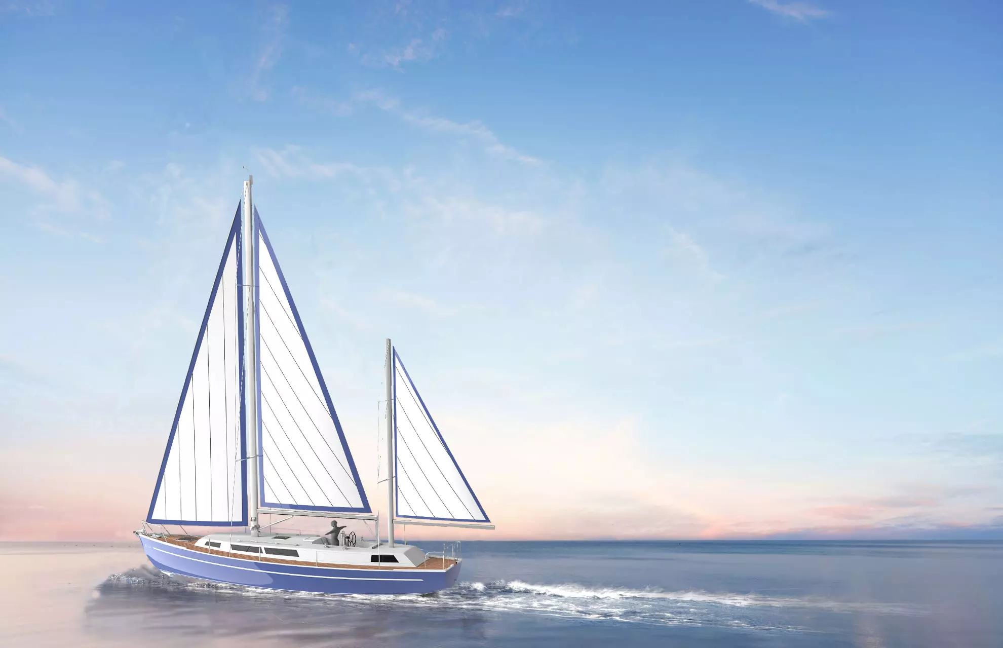 12 m Sail Yacht 3D print model_0