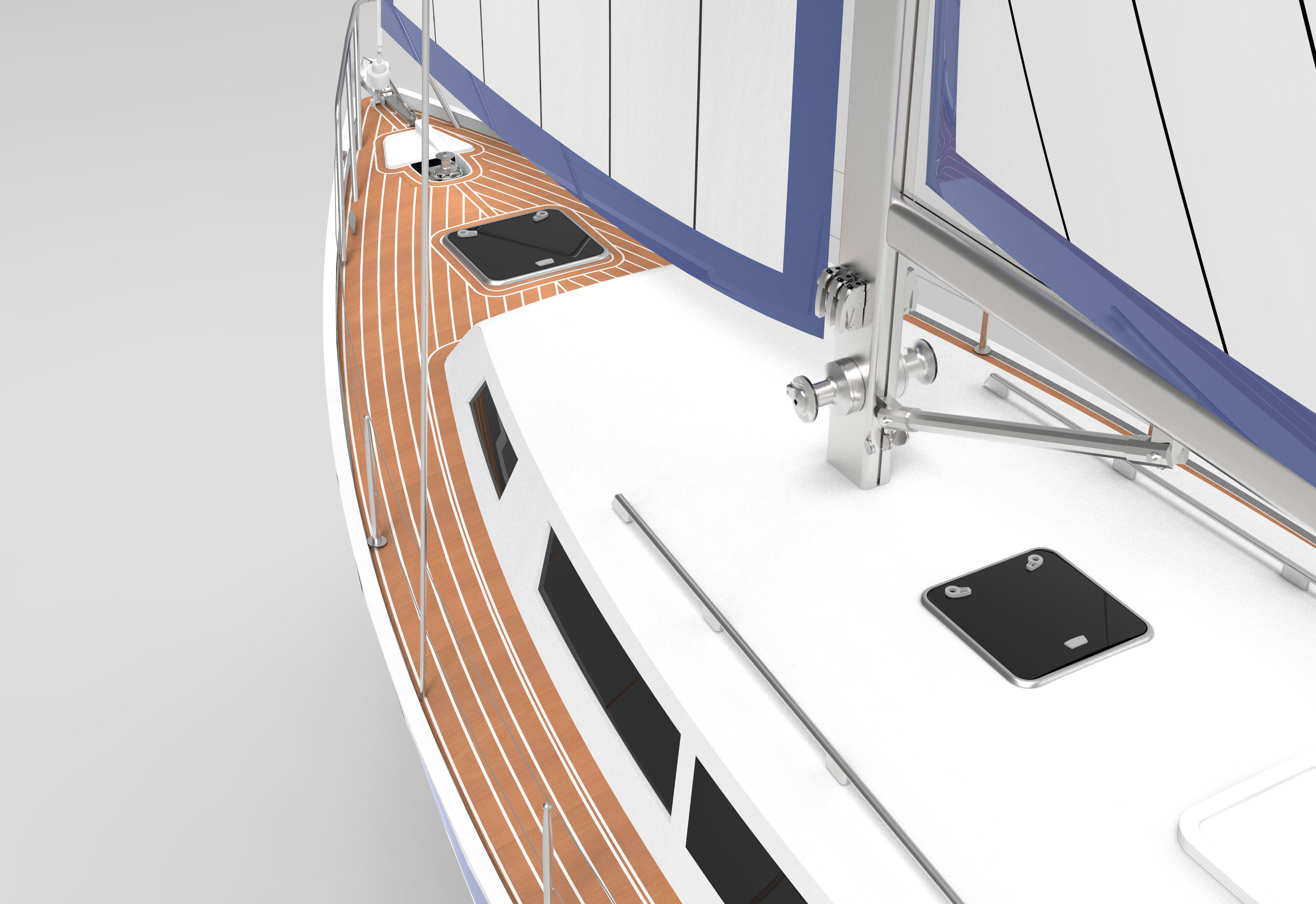 12 m Sail Yacht 3D print model_1