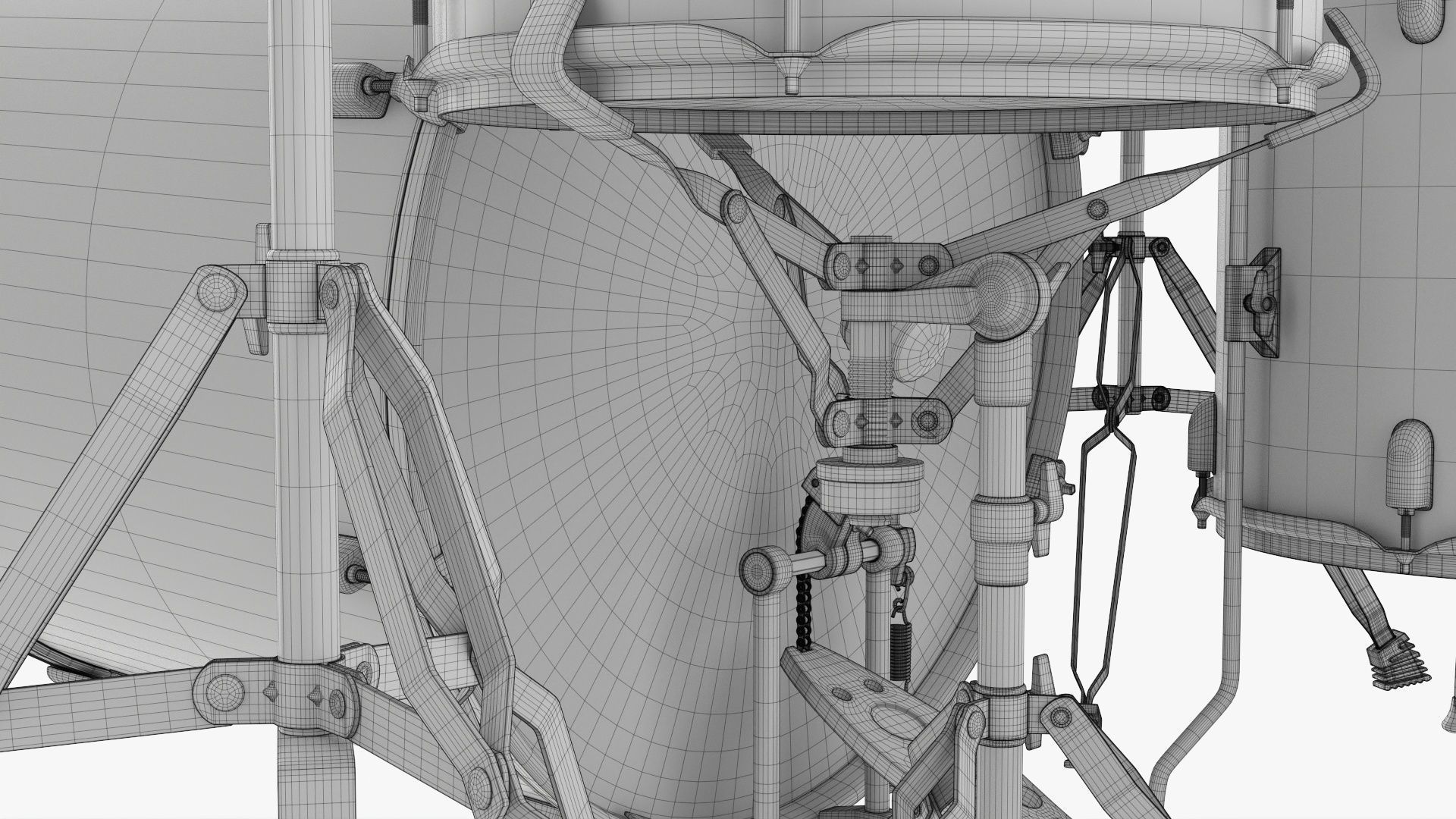 Acoustic drum set 3D model_15