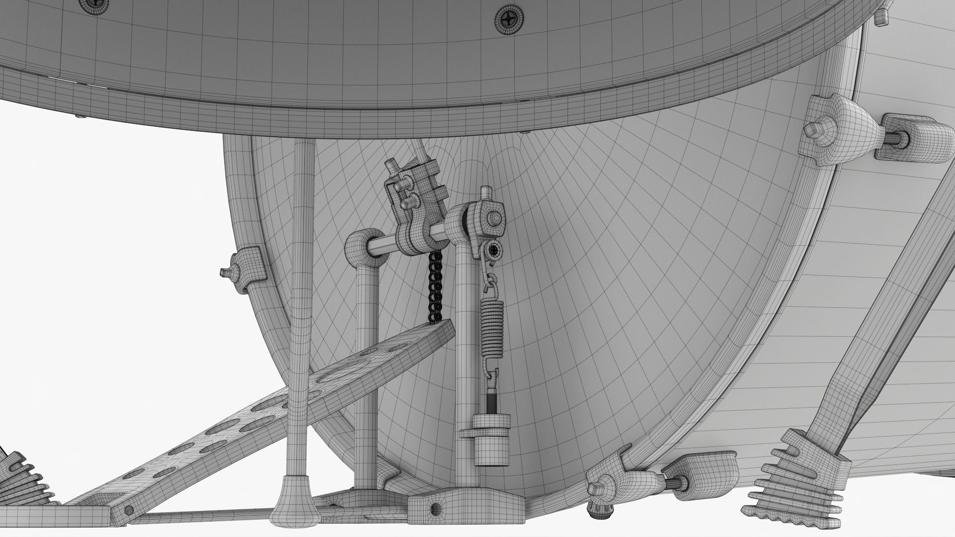 Acoustic drum set 3D model_14