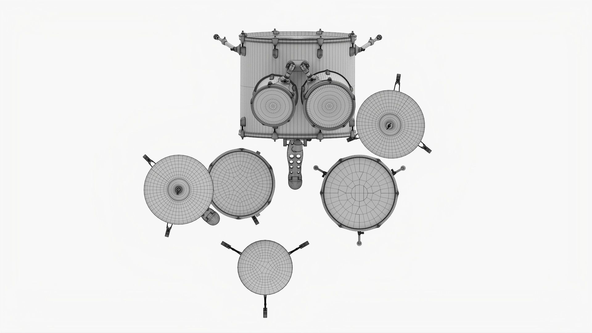 Acoustic drum set 3D model_18