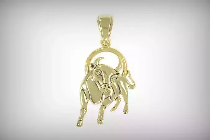 pendant Taurus zodiac 3D Print model