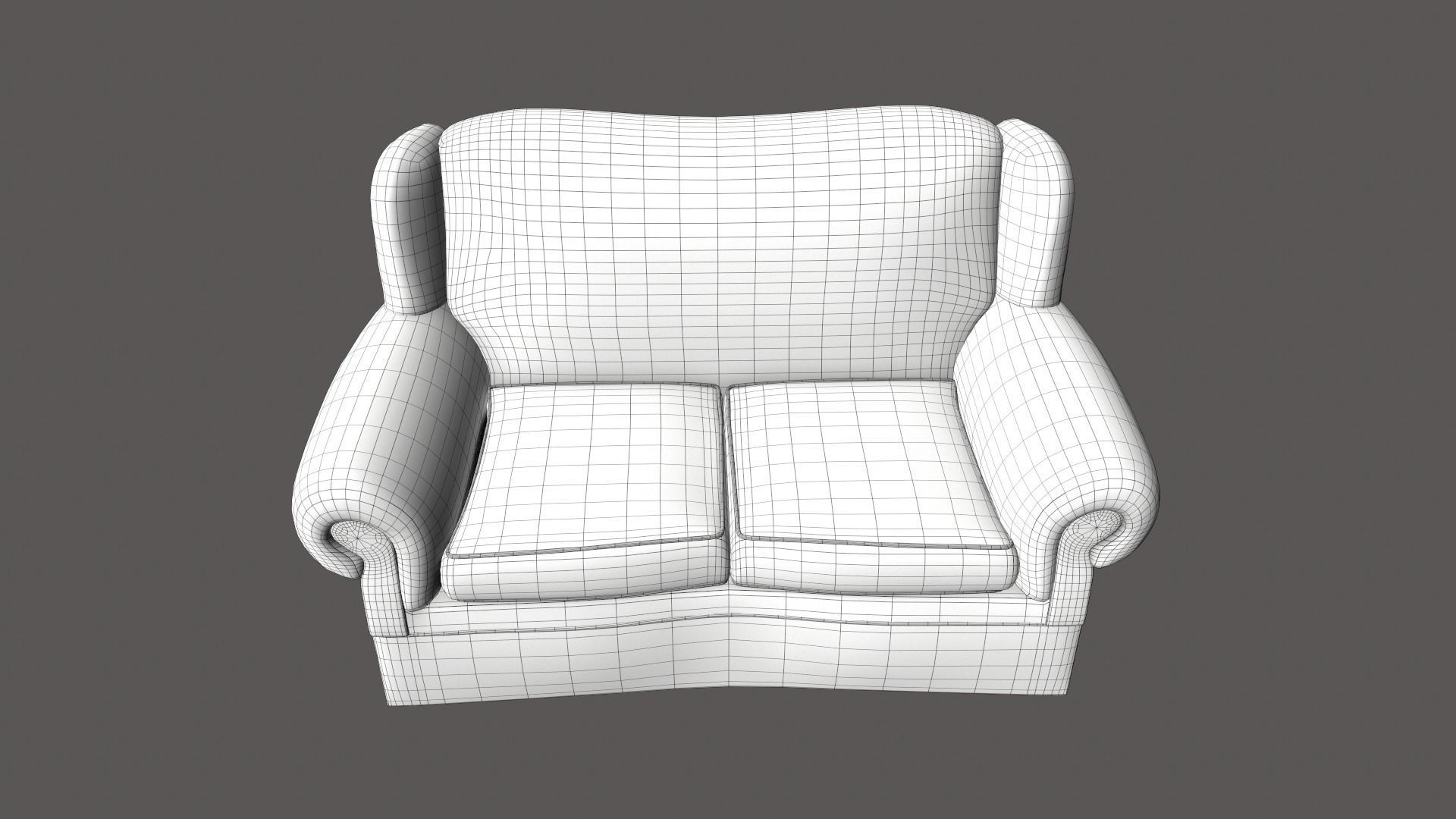 Classic Sofa PBR GameReady Low-poly 3D model_12