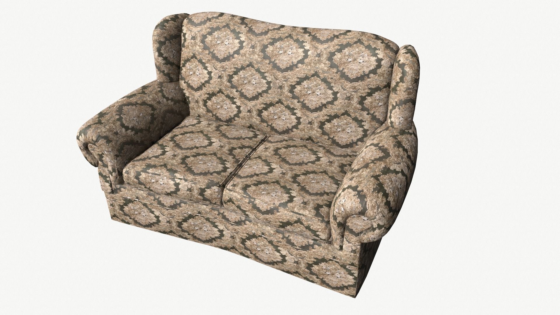 Classic Sofa PBR GameReady Low-poly 3D model_5